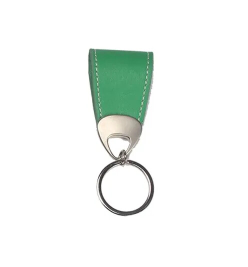 Llavero de cuerina ejecutivo ovalado, Color: verde