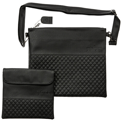 Set de Coracha en Cuerina Gris Rashi 3 pc. Set 41x44 cm