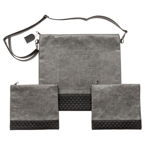 Set de Coracha en Cuerina Negra Set 3 pc.41x44 Gray cm