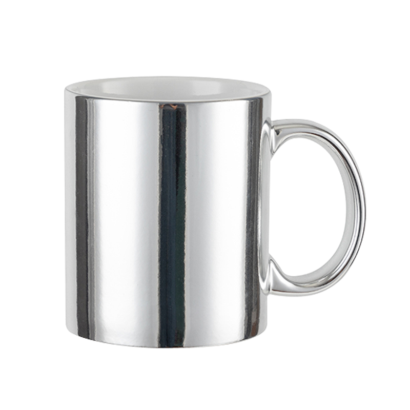 Taza de Ceramica Plateada