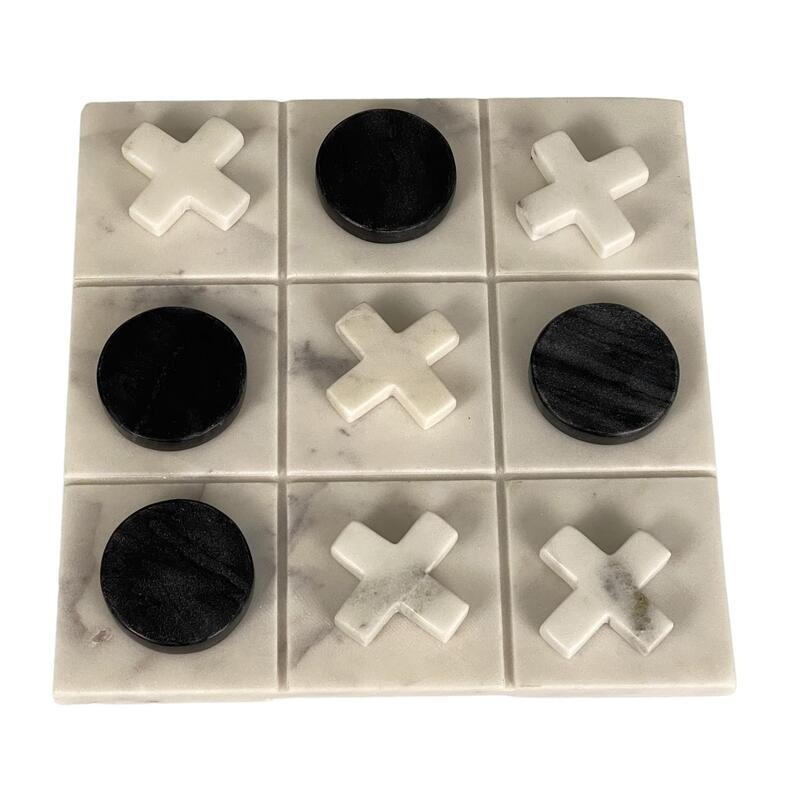 Tic Tac Toe  en Mármol blanco