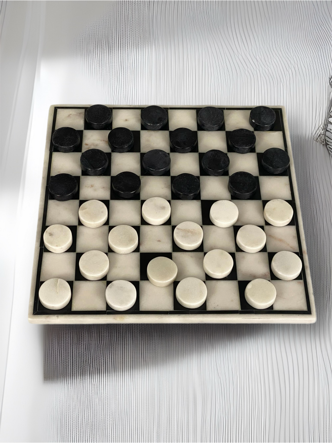 Juego de Damas en mármol con opción de  ajedrez