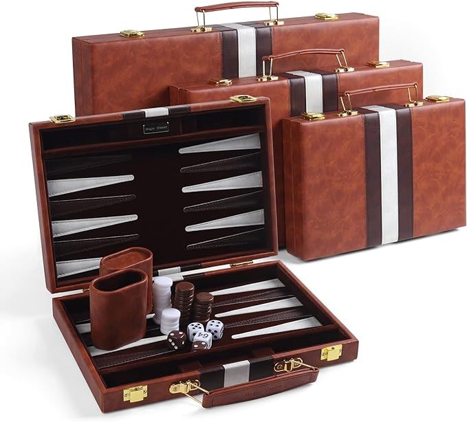 Backgammon travel con cierre café