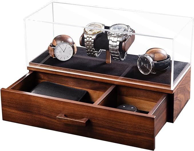Caja para reloj 4 slot de madera tipo escaparate