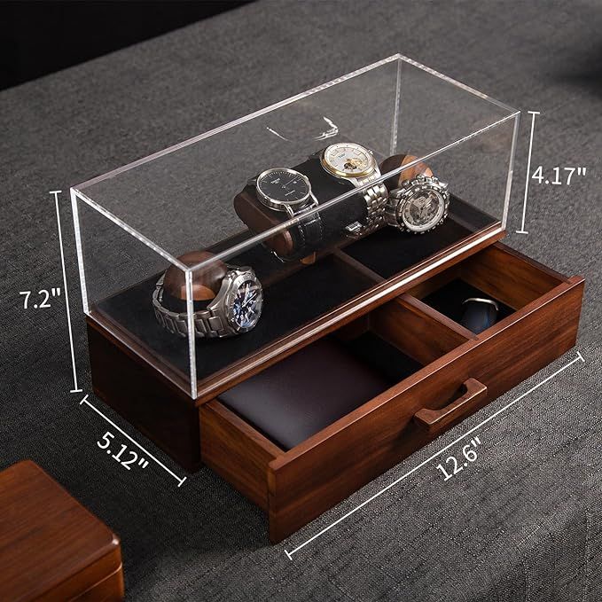 Caja para reloj 4 slot de madera tipo escaparate