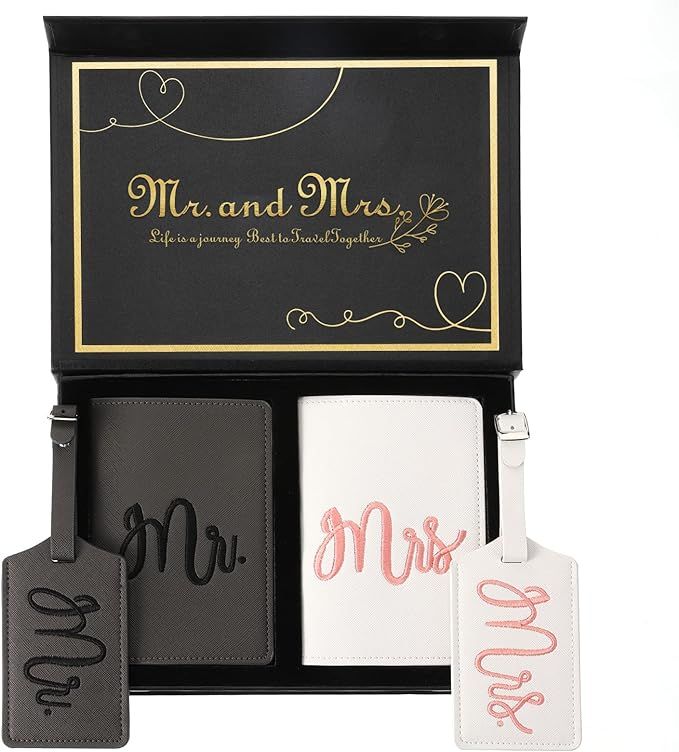 Porta pasporte kit con tag  HIS y HER