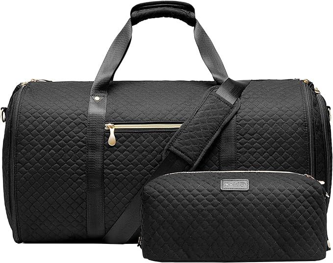 Set de Bolsa de viaje convertible con neceser cool negra