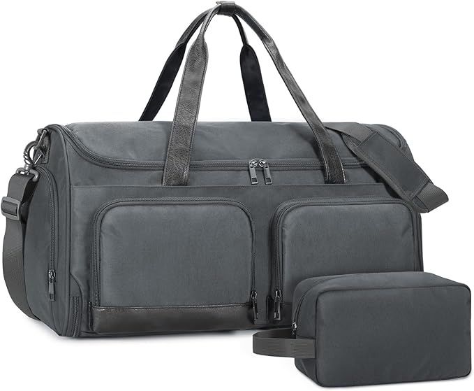Set de Bolsa de viaje convertible con neceser wand gris