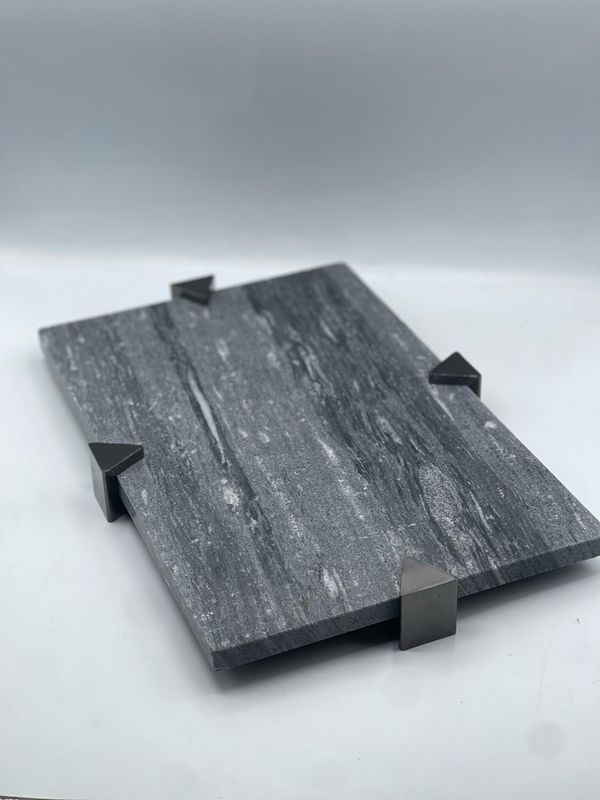 Bandeja de Mármol rectangular negra