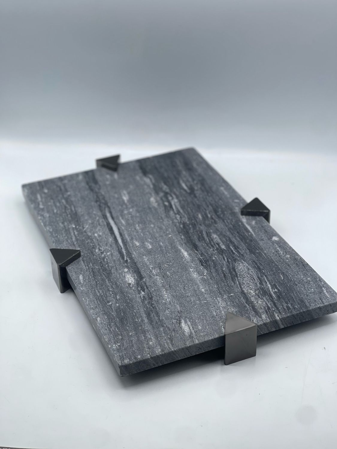 Bandeja de Mármol rectangular negra