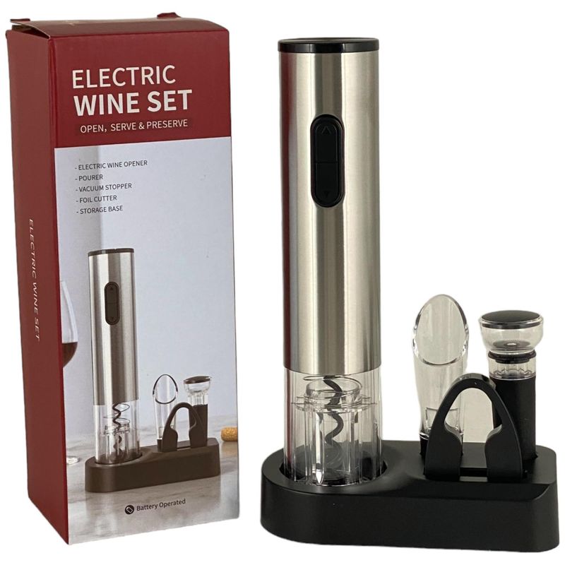 Set de saca corcho electrico con base