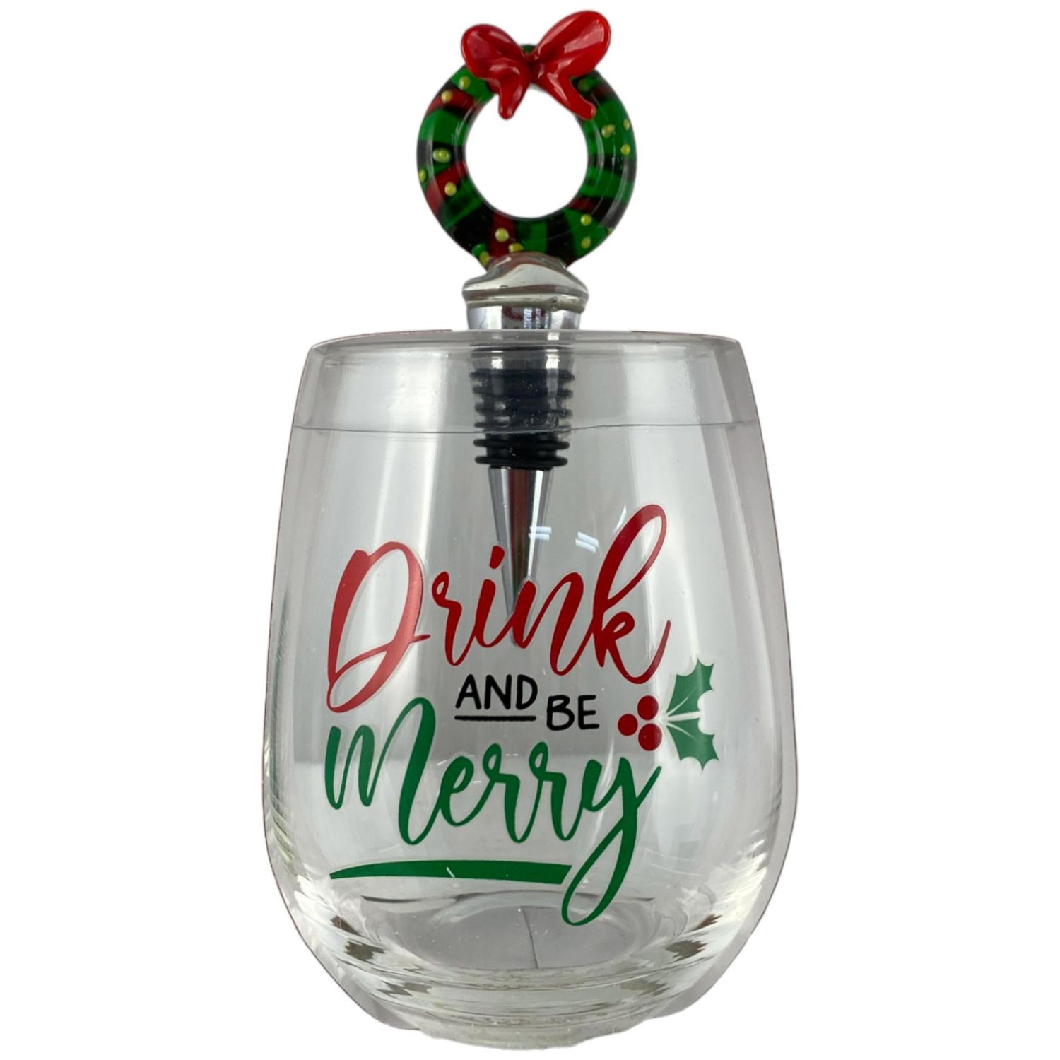 VASO NAVIDEÑO CON TAPA. VINO