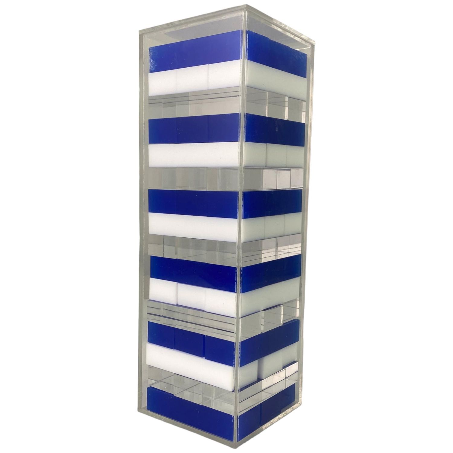 JUEGO DE JENGA EN ACRILICO AZUL