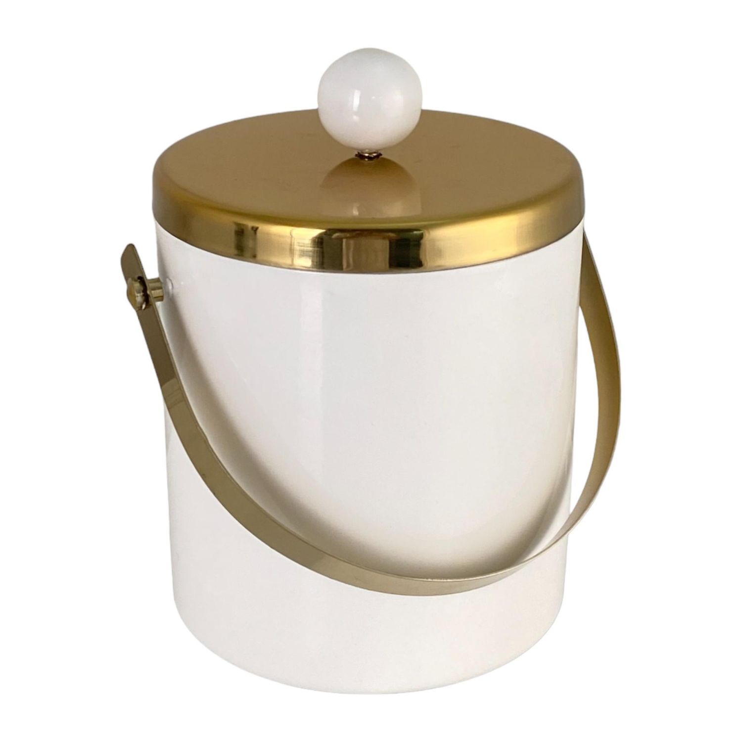 HIELERA BLANCA CON DORADO