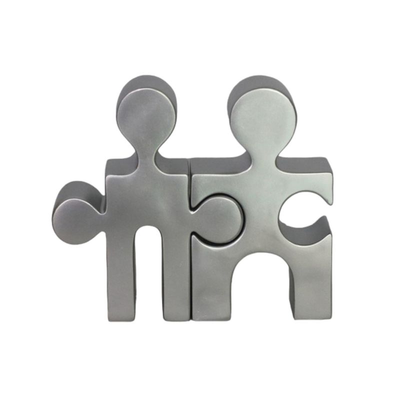FIGURA DECORATIVA EN PLATEADO