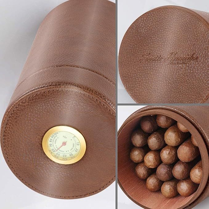 Envase de cuero para habanos