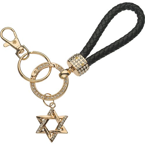 llavero Magen David con piedra
