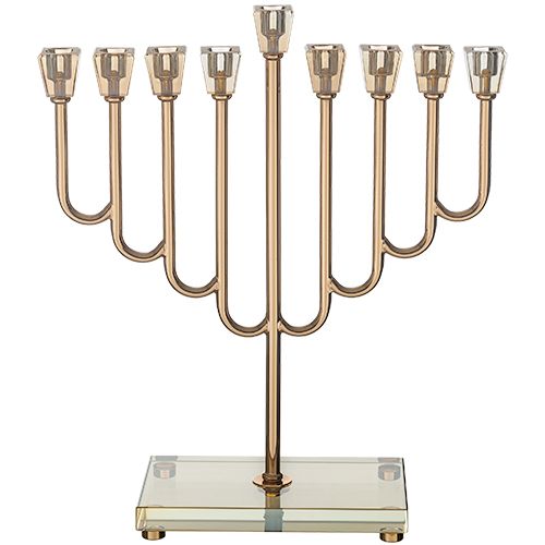 Janukia de Metal con cristal Rose gold 36 cm