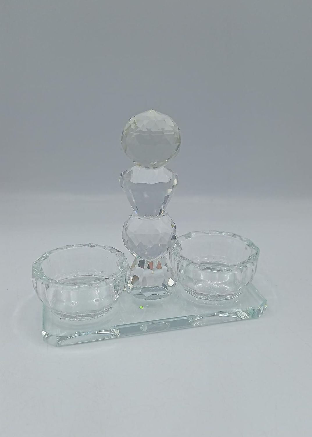 Salero y pimentero de cristal 7cm Transparente