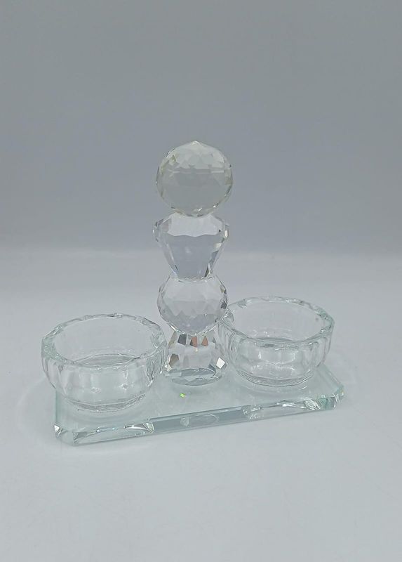 Salero y pimentero de cristal 7cm Transparente