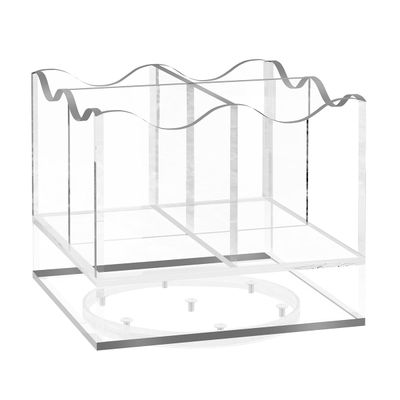 Caddy para cubiertos y servilletas Swivel ondulado Plateadas