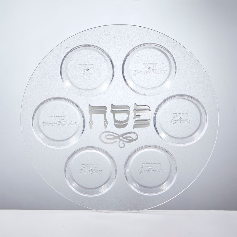 Plato Simanim para Pesaj tramsparente 12&quot;