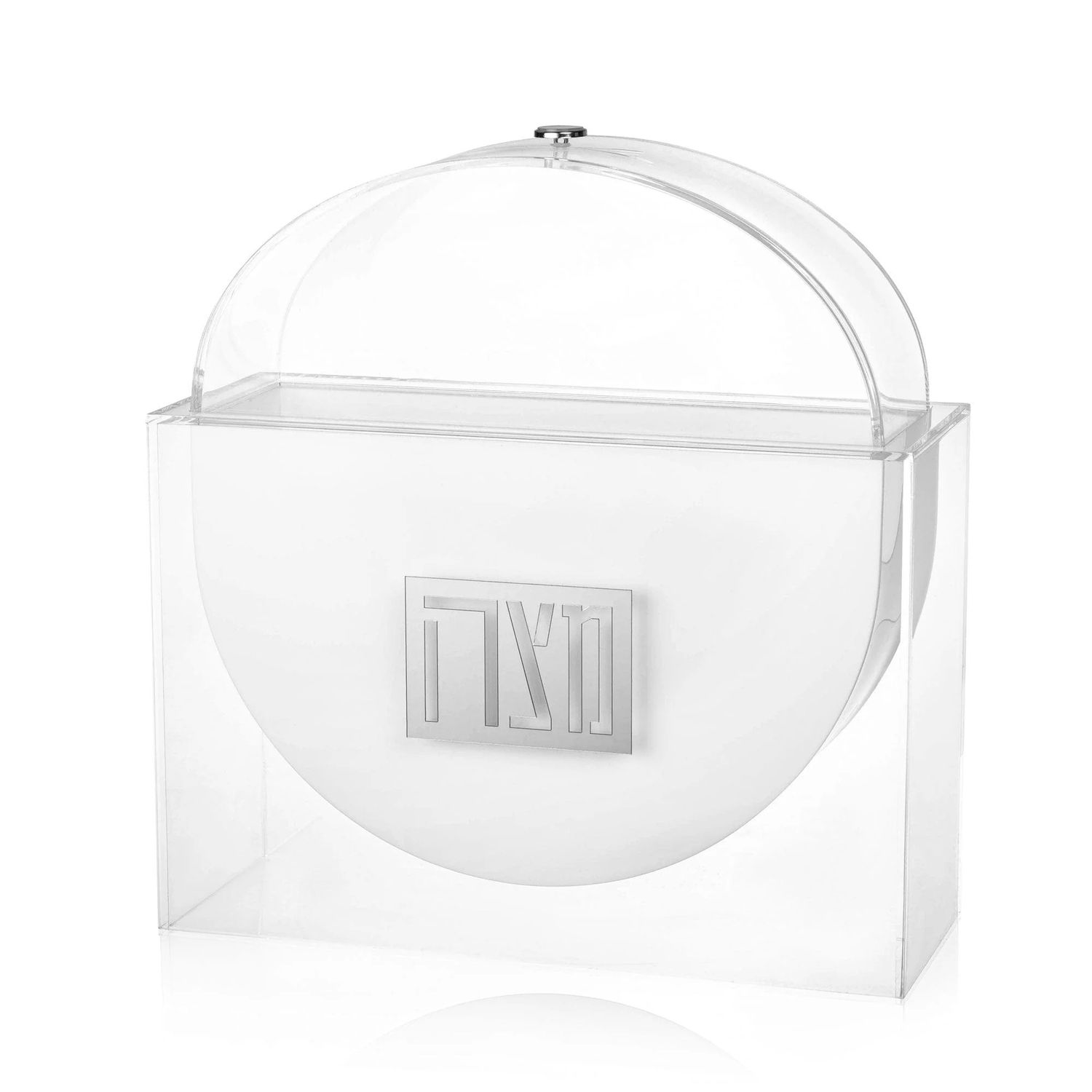 Caja de matza parada con toques Plateados