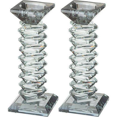 Candelabros de cristal 17.5 cm