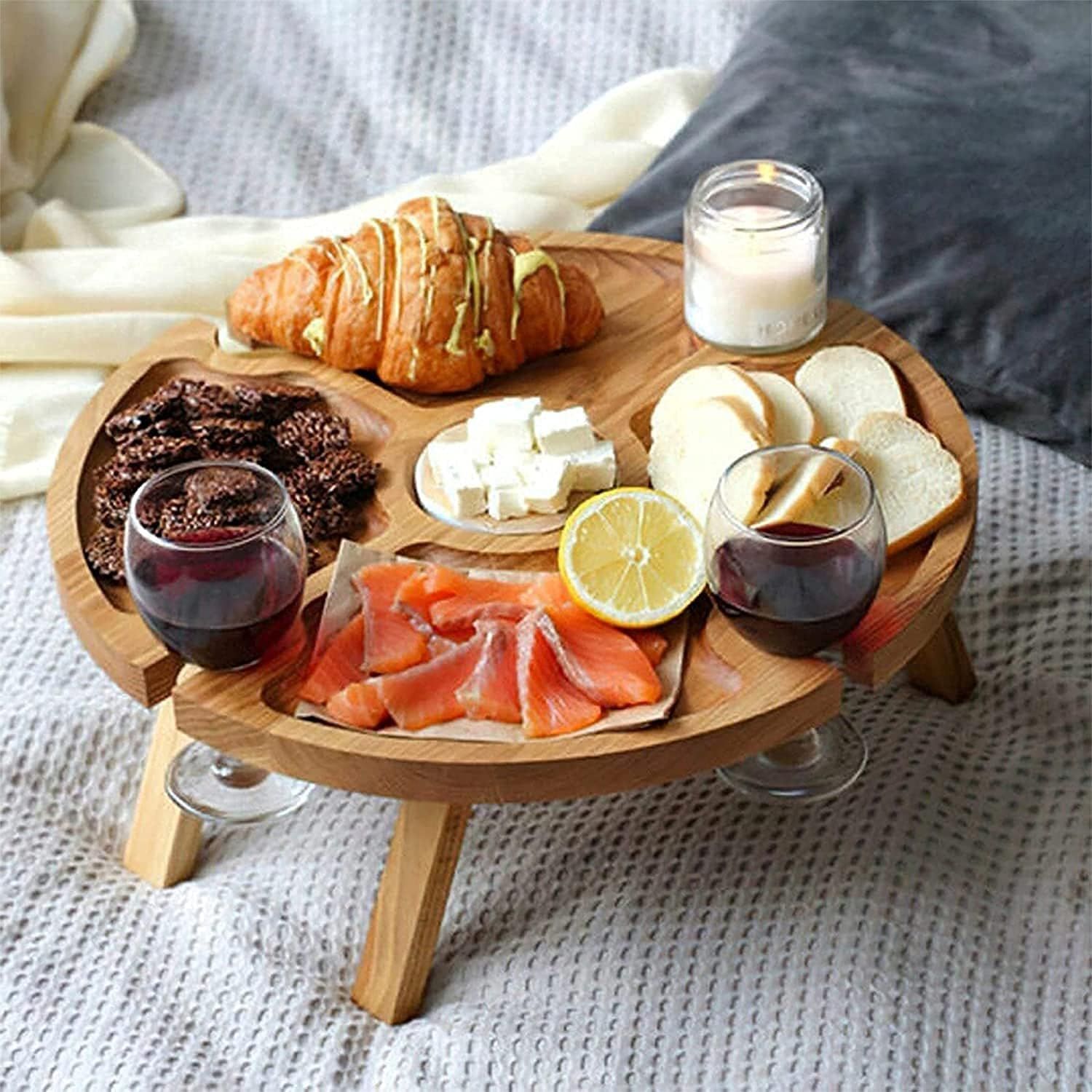 Mesa de picnic plegable de madera