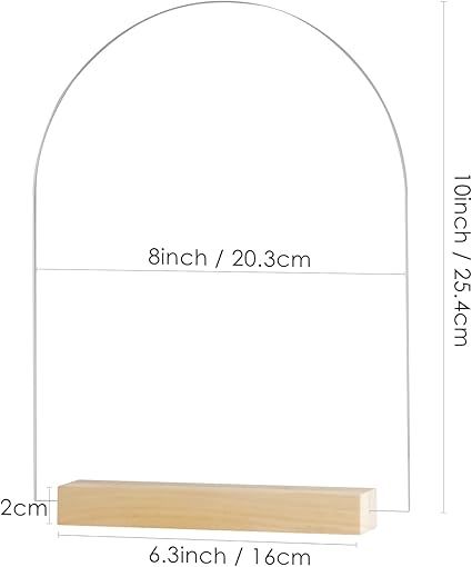 Acrílico de arco de 8 x 10 pulgadas con soporte de madera con foto