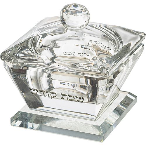 Salero de cristal con tapa