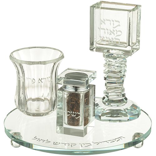 Havdala de Cristal redondo