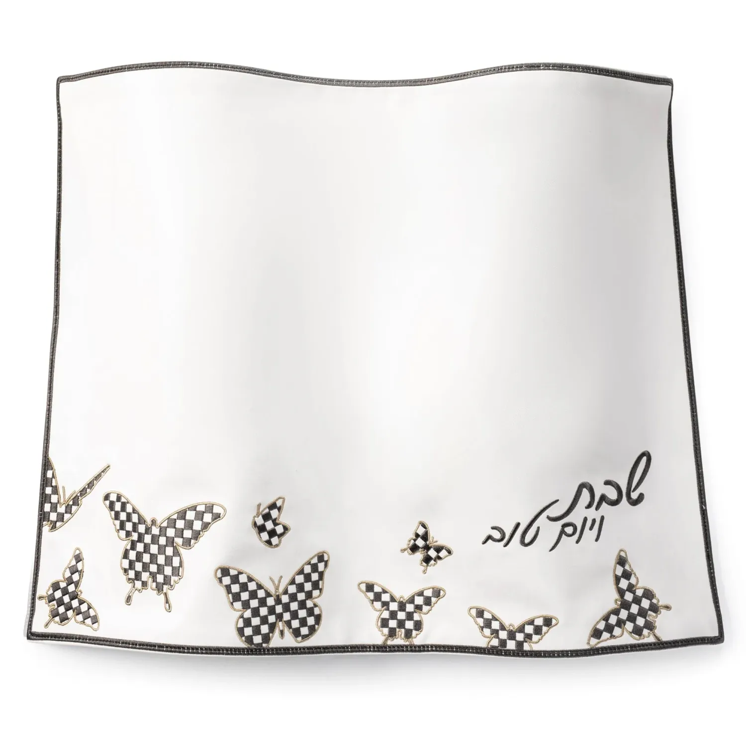 Cobertor de Jala blanco con mariposas