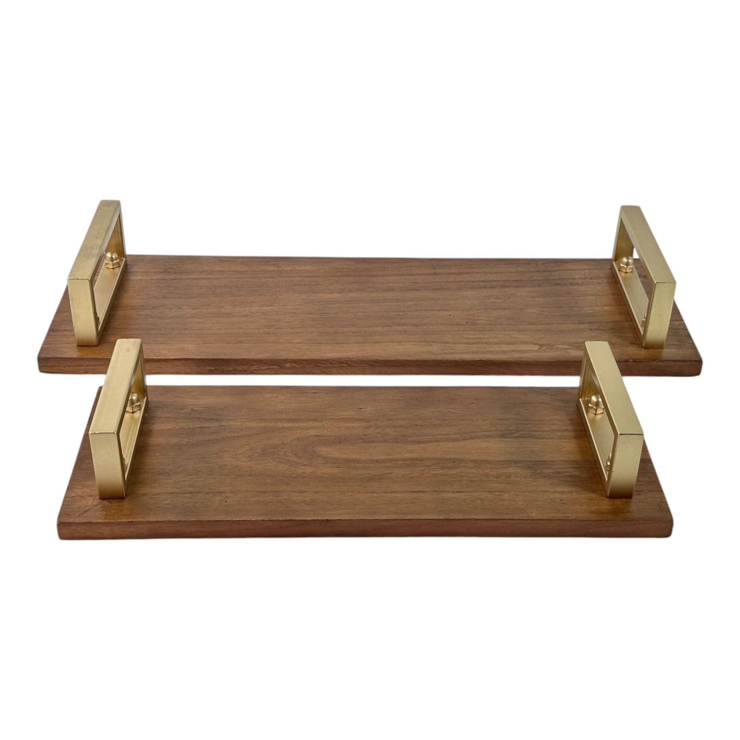 Bandeja de madera con dorado