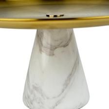 Pota dulce de metal con marmol 30X30X14CM