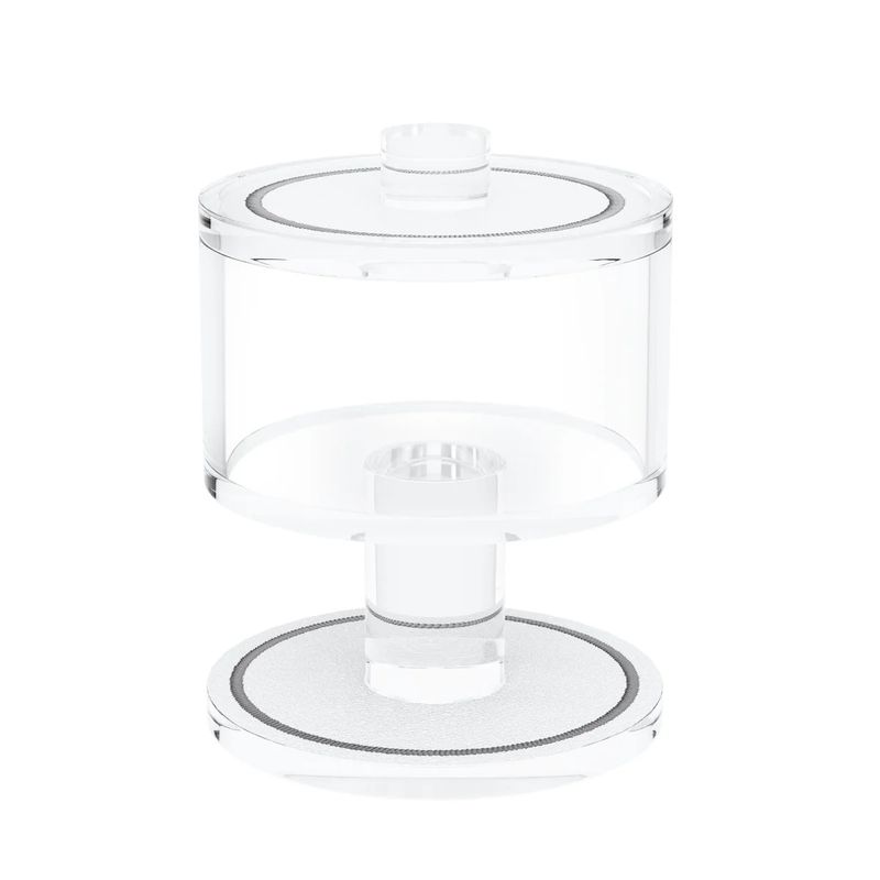 Salero en acrilico Leatherite Plateado