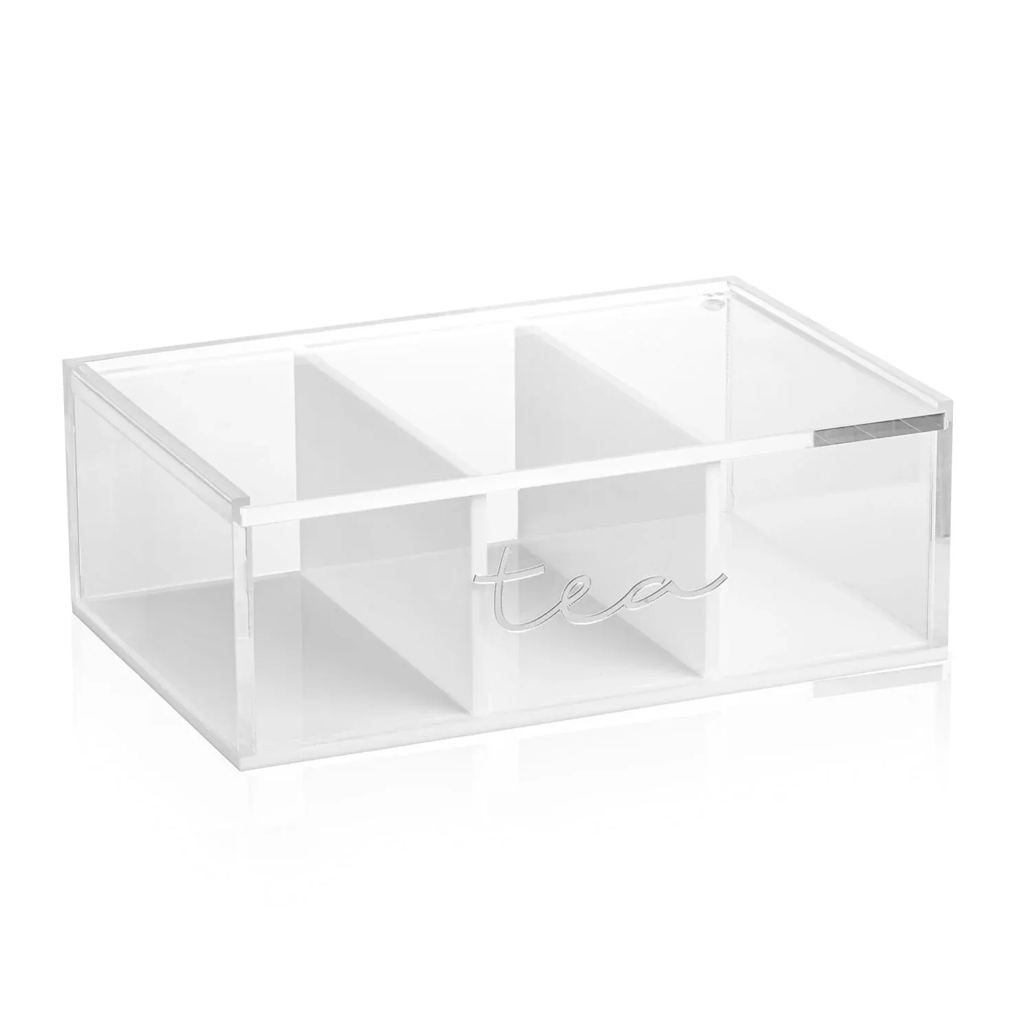 Caja acrilica para te con silver