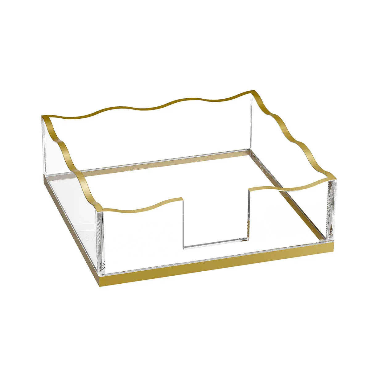 Servilletero  ondulado dorado