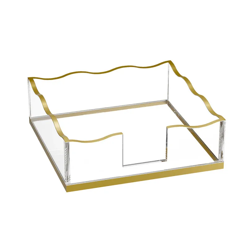 Servilletero  ondulado dorado