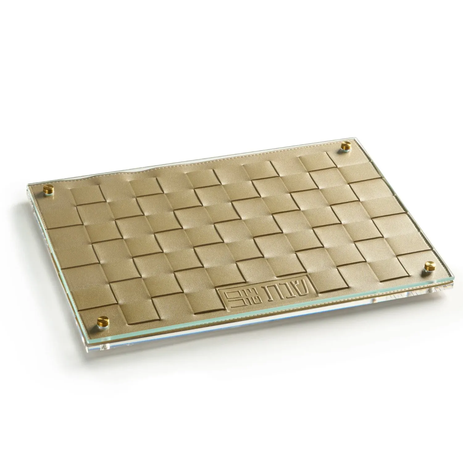 Bandeja para Jala - Cuero - Tejido - Dorado