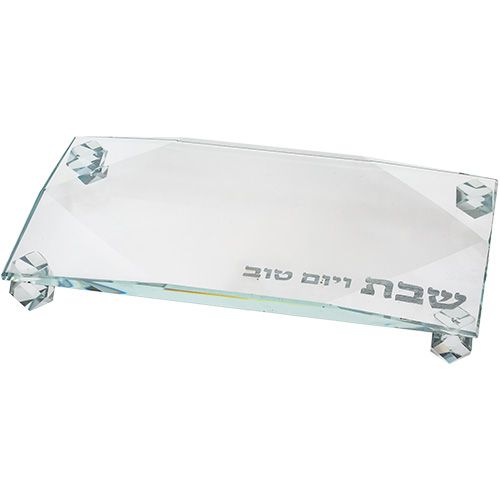 Bandeja para candelabros transparente 23*13cm