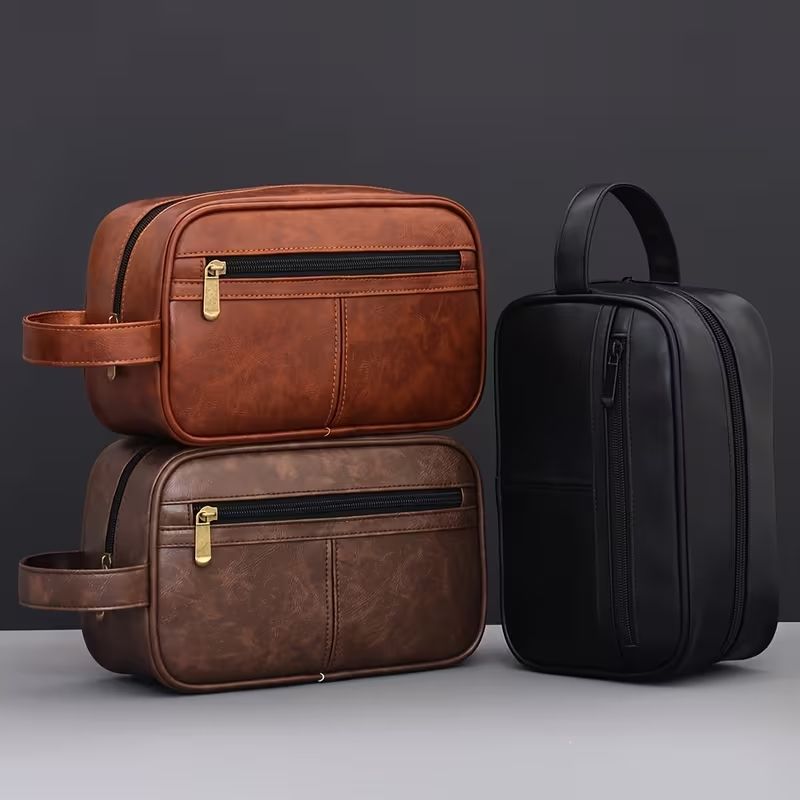 Neceser de hombre camel , negro o chocolate