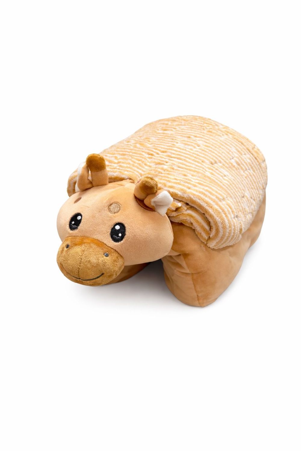 ALMOHADA CON MANTA JIRAFA