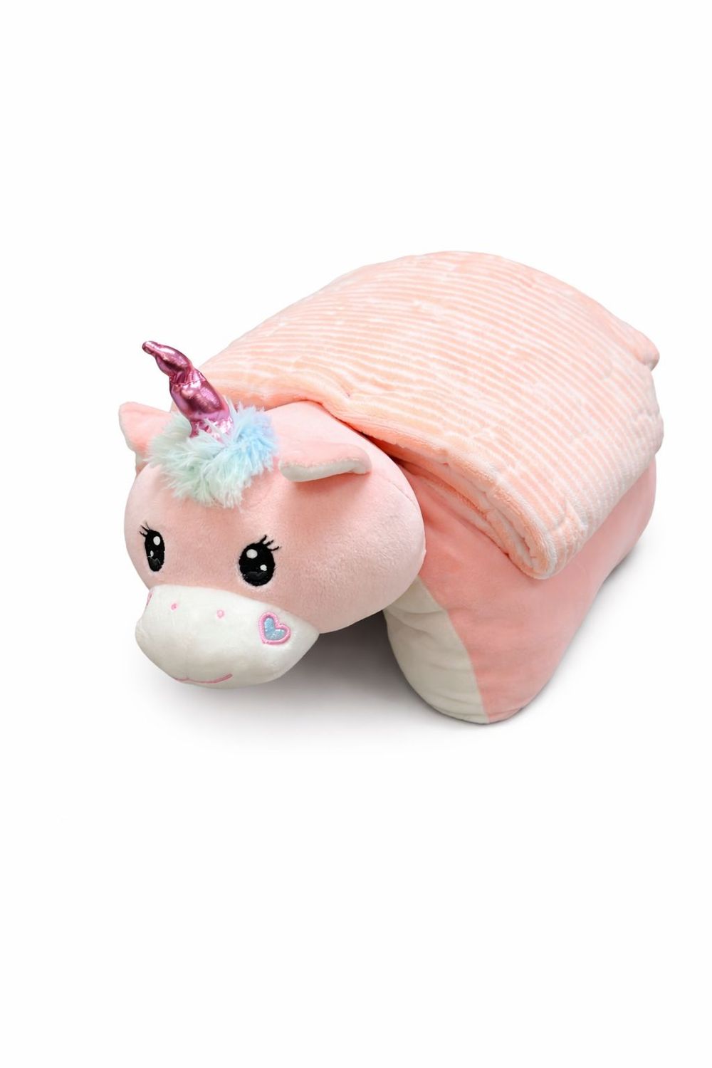ALMOHADA CON MANTA UNICORNIO ROSA