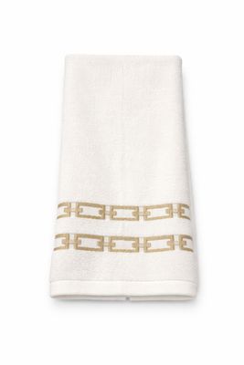 TOALLA CON  DETALLE DE CADENAS DORADAS 16X27" 147G