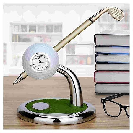 Soporte para boligrafo de golf con reloj