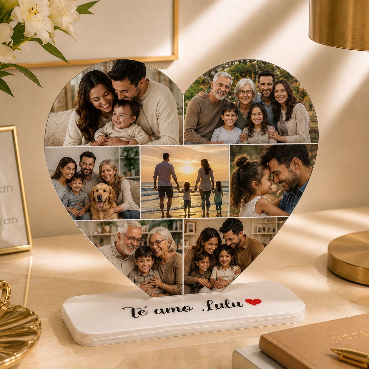 Corazón con Collage de Fotos