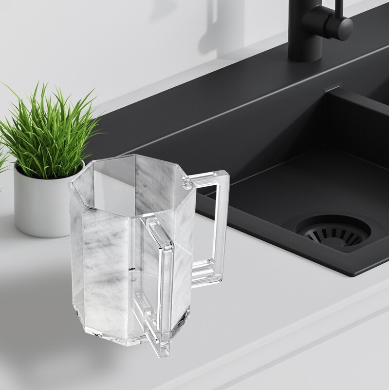 Netilat Hexagonal con print de marmol
