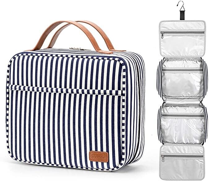 organizador de Viaje rayas azul y blanco