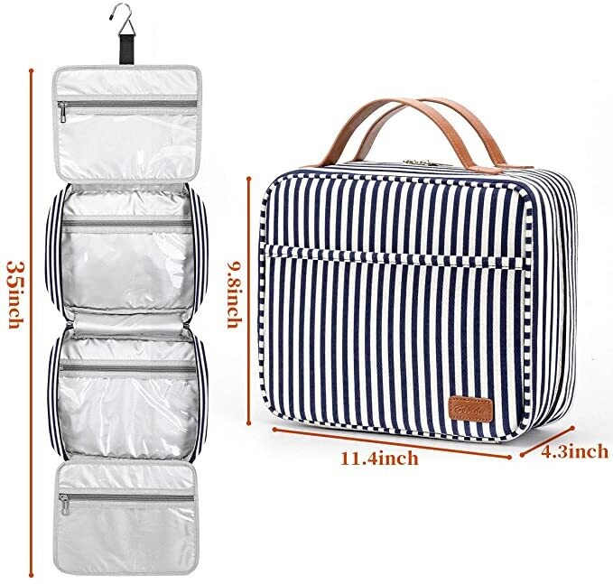 organizador de Viaje rayas azul y blanco